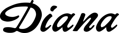 Vorschau des Bootsnamens "Diana" als Schriftzug für "Bootsbeschriftung Klassisch 12"