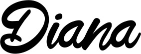 Vorschau des Bootsnamens "Diana" als Schriftzug für "Style Klassisch 102"