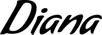 Vorschau des Bootsnamens "Diana" als Schriftzug für "Bootsbeschriftung Klassisch 57"