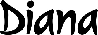 Vorschau des Bootsnamens "Diana" als Schriftzug für "Bootsbeschriftung Klassisch 72"