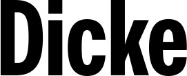 Vorschau des Bootsnamens "Dicke" als Schriftzug für "Bootsbeschriftung Fett 25"
