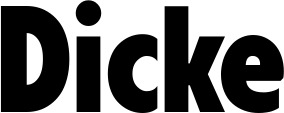 Vorschau des Bootsnamens "Dicke" als Schriftzug für "Bootsbeschriftung Fett 24"