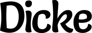 Vorschau des Bootsnamens "Dicke" als Schriftzug für "Bootsbeschriftung Klassisch 94"