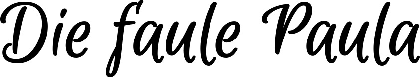 Vorschau des Bootsnamens "Die faule Paula" als Schriftzug für "Bootsbeschriftung Klassisch 105"