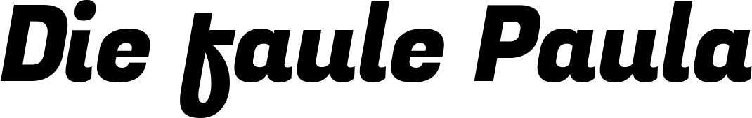 Bootsname 'Die faule Paula' angezeigt als 'Bootsbeschriftung Kursiv 04'