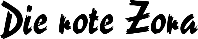 Vorschau des Bootsnamens "Die rote Zora" als Schriftzug für "Bootsbeschriftung Neu 10"