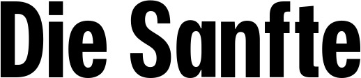 Vorschau des Bootsnamens "Die Sanfte" als Schriftzug für "Bootsbeschriftung Fett 25"