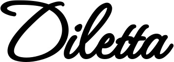 Vorschau des Bootsnamens "Diletta" als Schriftzug für "Bootsbeschriftung Klassisch 111"