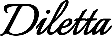 Vorschau des Bootsnamens "Diletta" als Schriftzug für "Bootsbeschriftung Klassisch 58"