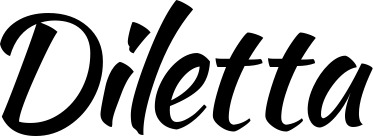 Vorschau des Bootsnamens "Diletta" als Schriftzug für "Bootsbeschriftung Klassisch 73"