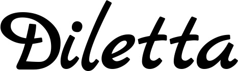 Vorschau des Bootsnamens "Diletta" als Schriftzug für "Bootsbeschriftung Klassisch 45"