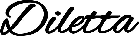 Vorschau des Bootsnamens "Diletta" als Schriftzug für "Bootsbeschriftung Klassisch 35"