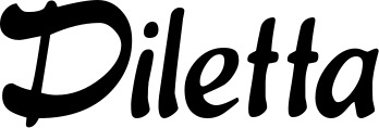 Vorschau des Bootsnamens "Diletta" als Schriftzug für "Bootsbeschriftung Klassisch 15"