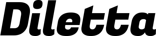Vorschau des Bootsnamens "Diletta" als Schriftzug für "Bootsbeschriftung Kursiv 04"