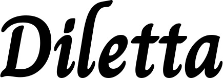 Vorschau des Bootsnamens "Diletta" als Schriftzug für "Bootsbeschriftung Klassisch 51"