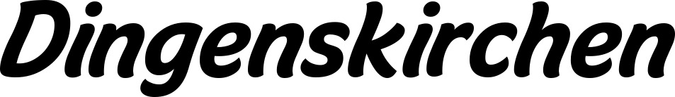Vorschau des Bootsnamens "Dingenskirchen" als Schriftzug für "Style Klassisch 14"