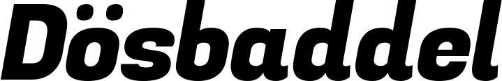 Vorschau des Bootsnamens "Dösbaddel" als Schriftzug für "Bootsbeschriftung Kursiv 04"