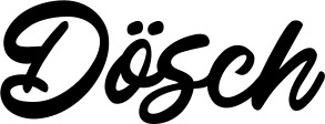 Vorschau des Bootsnamens "Dösch" als Schriftzug für "Bootsbeschriftung Klassisch 102"