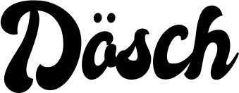 Vorschau des Bootsnamens "Dösch" als Schriftzug für "Bootsbeschriftung Klassisch 41"