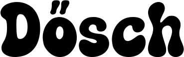 Vorschau des Bootsnamens "Dösch" als Schriftzug für "Bootsbeschriftung Neu 62"