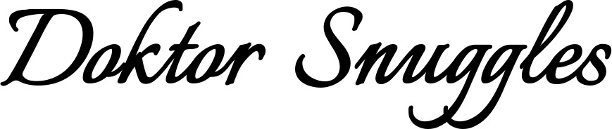 Vorschau des Bootsnamens "Doktor Snuggles" als Schriftzug für "Bootsbeschriftung Klassisch 58"