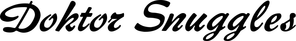 Vorschau des Bootsnamens "Doktor Snuggles" als Schriftzug für "Bootsbeschriftung Klassisch 12"