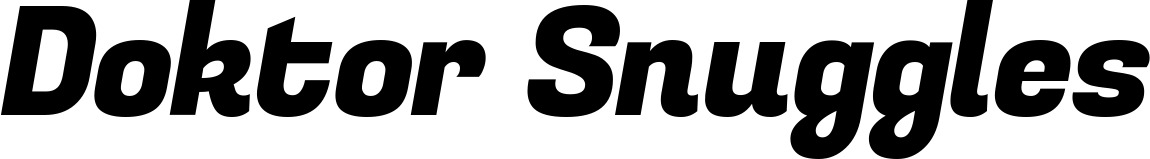 Vorschau des Bootsnamens "Doktor Snuggles" als Schriftzug für "Bootsbeschriftung Kursiv 04"