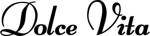 Vorschau des Bootsnamens "Dolce Vita" als Schriftzug für "Bootsbeschriftung Klassisch 76-A"