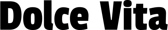 Vorschau des Bootsnamens "Dolce Vita" als Schriftzug für "Bootsbeschriftung Fett 30"