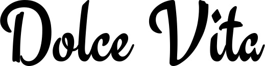 Vorschau des Bootsnamens "Dolce Vita" als Schriftzug für "Bootsbeschriftung Klassisch 63"