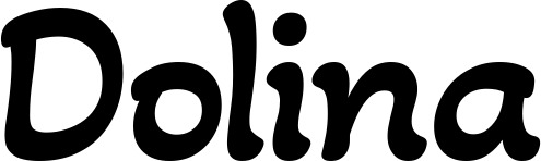 Vorschau des Bootsnamens "Dolina" als Schriftzug für "Bootsbeschriftung Klassisch 103"