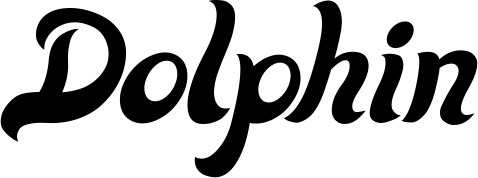 Vorschau des Bootsnamens "Dolphin" als Schriftzug für "Bootsbeschriftung Klassisch 33"