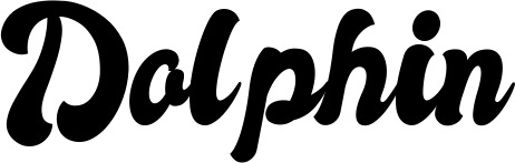 Vorschau des Bootsnamens "Dolphin" als Schriftzug für "Bootsbeschriftung Klassisch 41"