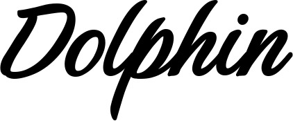 Vorschau des Bootsnamens "Dolphin" als Schriftzug für "Bootsbeschriftung Klassisch 48"