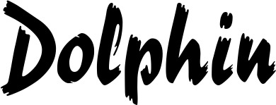 Vorschau des Bootsnamens "Dolphin" als Schriftzug für "Bootsbeschriftung Neu 10"