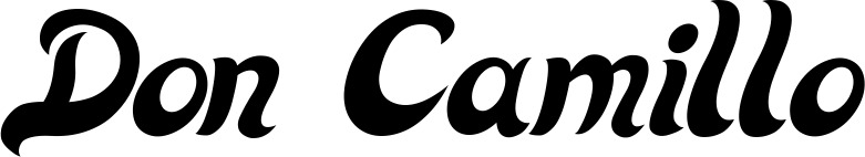 Vorschau des Bootsnamens "Don Camillo" als Schriftzug für "Bootsbeschriftung Klassisch 33"