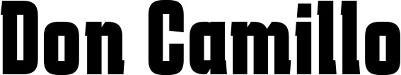 Vorschau des Bootsnamens "Don Camillo" als Schriftzug für "Bootsbeschriftung Fett 41"