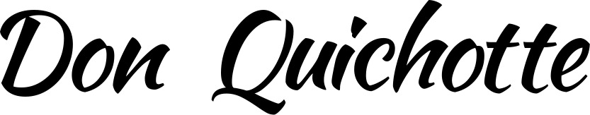 Vorschau des Bootsnamens "Don Quichotte" als Schriftzug für "Bootsbeschriftung Klassisch 73"