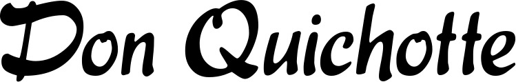 Vorschau des Bootsnamens "Don Quichotte" als Schriftzug für "Bootsbeschriftung Klassisch 15"