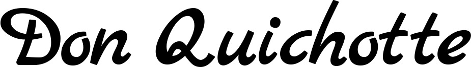 Vorschau des Bootsnamens "Don Quichotte" als Schriftzug für "Bootsbeschriftung Klassisch 45"