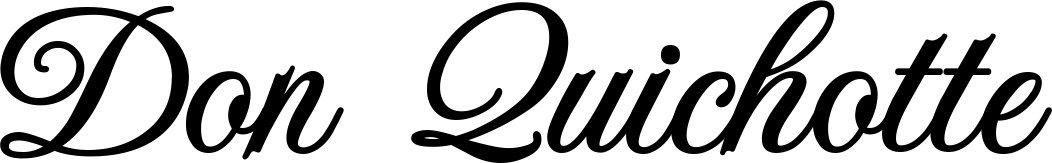 Vorschau des Bootsnamens "Don Quichotte" als Schriftzug für "Bootsbeschriftung Klassisch 70"