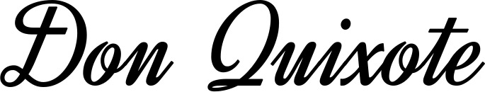 Vorschau des Bootsnamens "Don Quixote" als Schriftzug für "Bootsbeschriftung Klassisch 44"