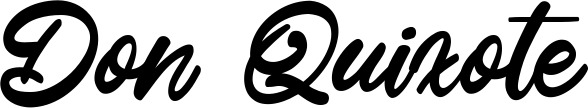Vorschau des Bootsnamens "Don Quixote" als Schriftzug für "Bootsbeschriftung Klassisch 102"