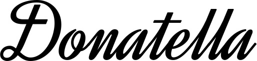 Vorschau des Bootsnamens "Donatella" als Schriftzug für "Bootsbeschriftung Klassisch 44"