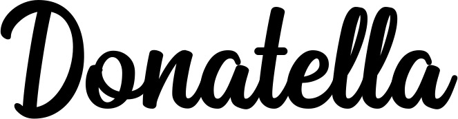 Vorschau des Bootsnamens "Donatella" als Schriftzug für "Bootsbeschriftung Klassisch 43"