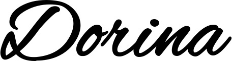 Vorschau des Bootsnamens "Dorina" als Schriftzug für "Bootsbeschriftung Klassisch 35"