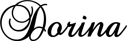 Vorschau des Bootsnamens "Dorina" als Schriftzug für "Bootsbeschriftung Klassisch 02-A"