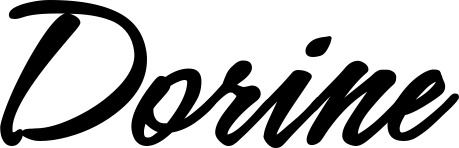 Vorschau des Bootsnamens "Dorine" als Schriftzug für "Bootsbeschriftung Klassisch 71"