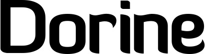 Vorschau des Bootsnamens "Dorine" als Schriftzug für "Bootsbeschriftung Normal 06"