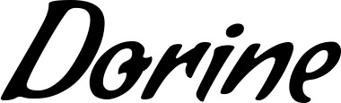 Vorschau des Bootsnamens "Dorine" als Schriftzug für "Bootsbeschriftung Klassisch 57"